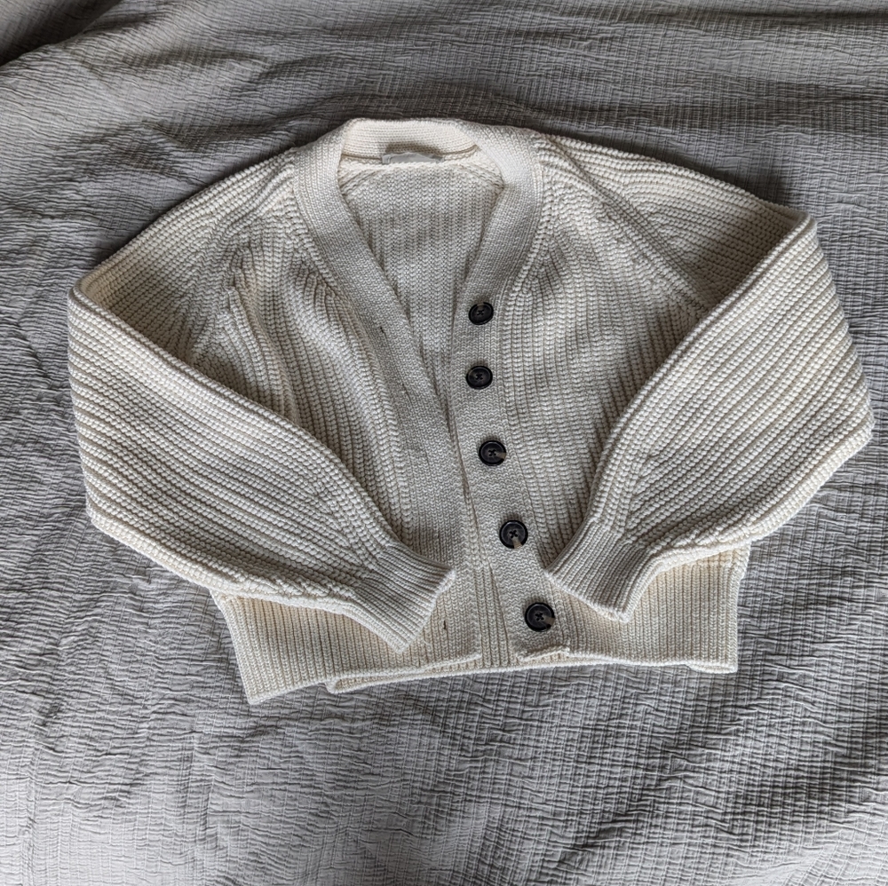 Everlane The Texture Cotton Cardigan size medium